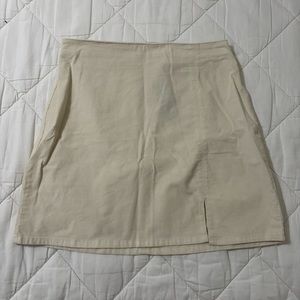 NWT Hollister Corduroy Cream Skirt